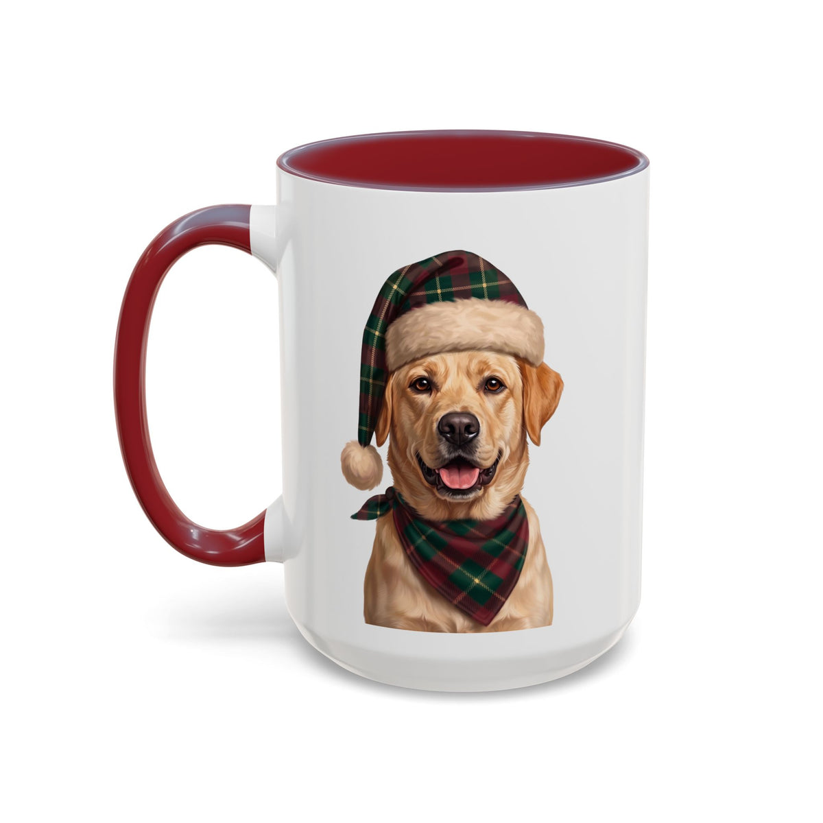 Yellow Lab Holiday Mug | Maroon | 15oz