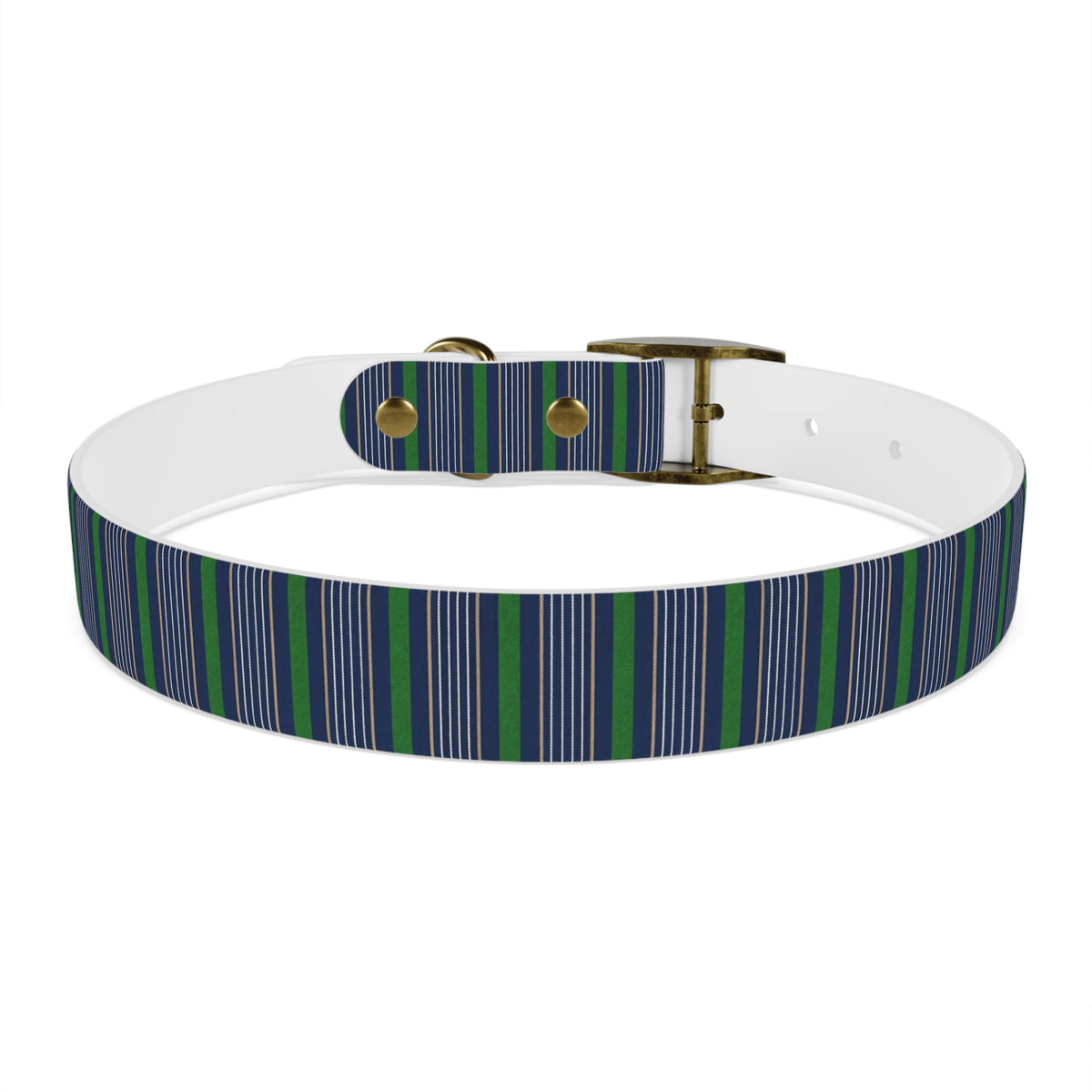 The Dog Dad Club Pinstripe Collar | Vintage Brass