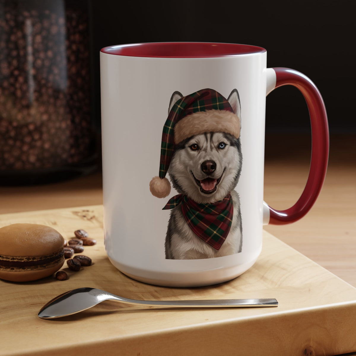 Husky Holiday Mug | Maroon | 15oz