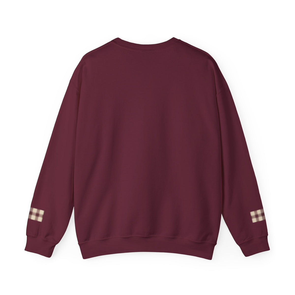 Plaid Paw Print Sweatshirt | Maroon | Country Estate Collection