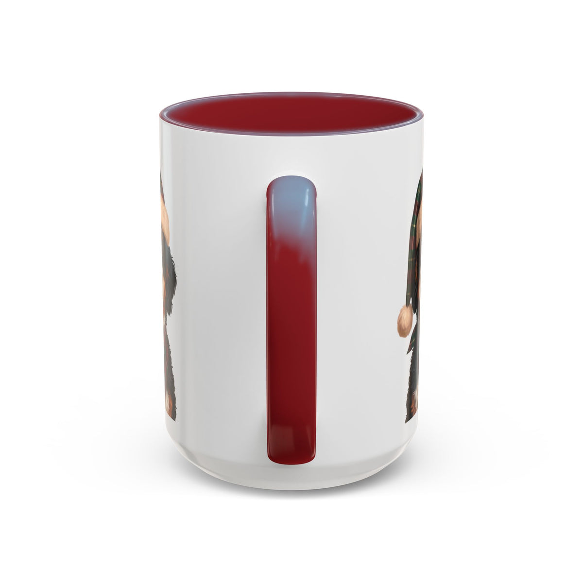 Bernedoodle Holiday Mug | Maroon | 15oz