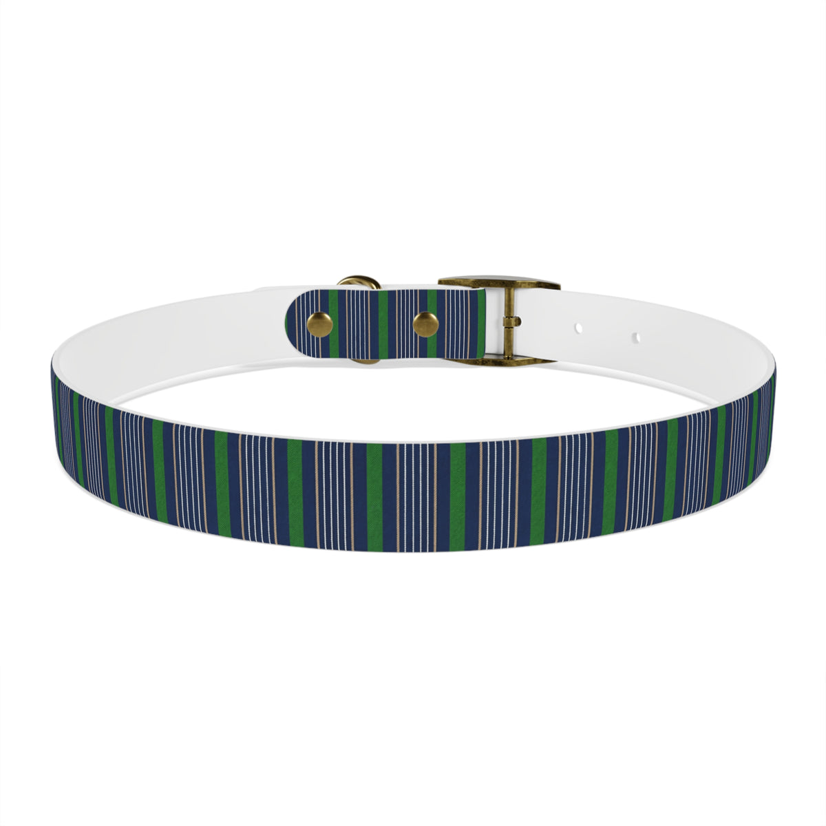 The Dog Dad Club Pinstripe Collar | Vintage Brass