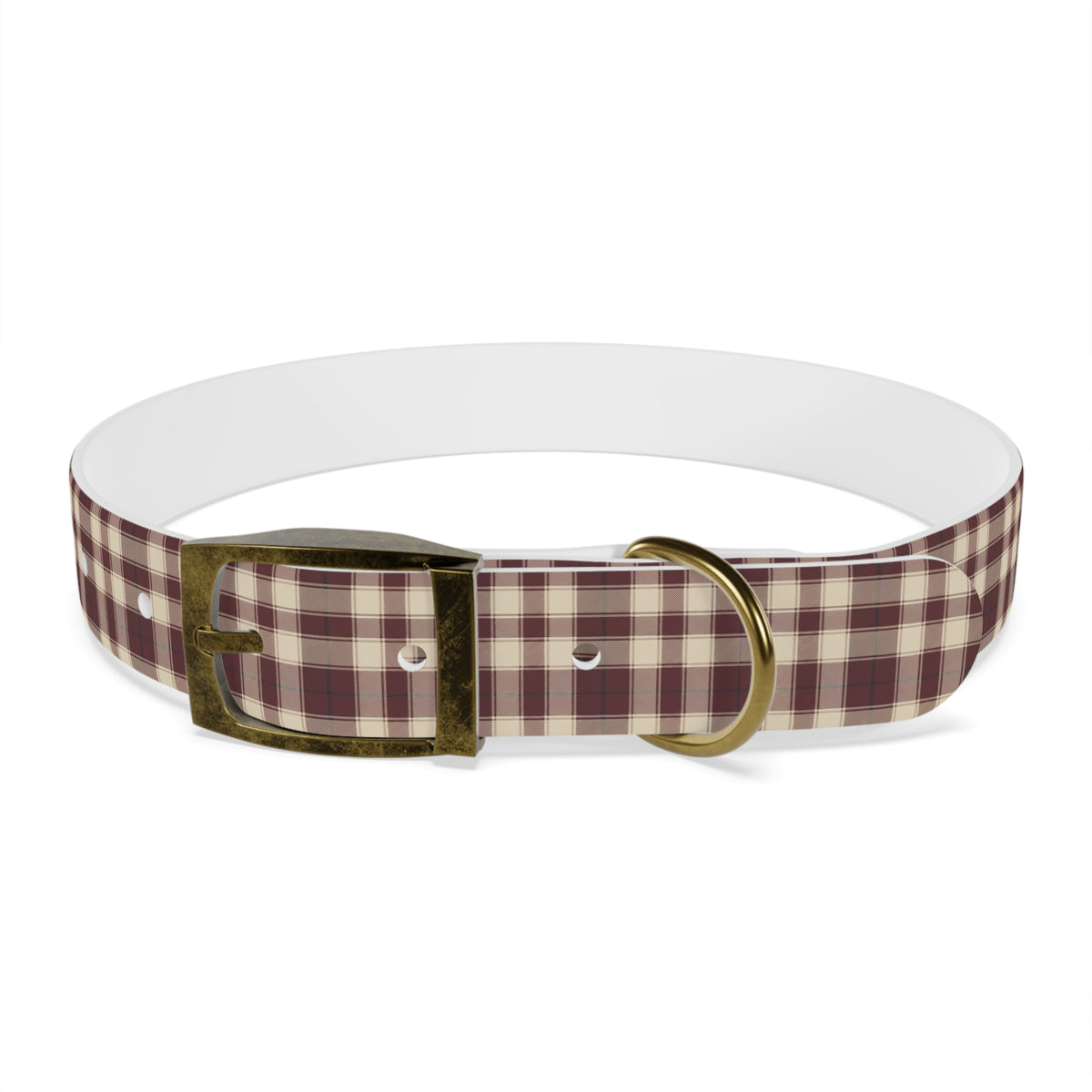 Plaid Dog Collar - Maroon | Country Estate Collection
