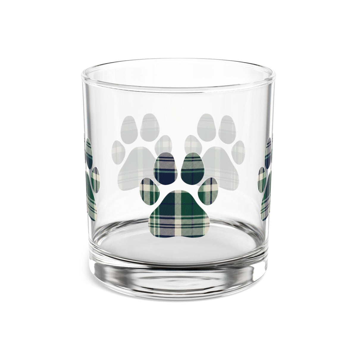 Paw Print Rocks Glass | Navy & Forest | Country Estate Collection