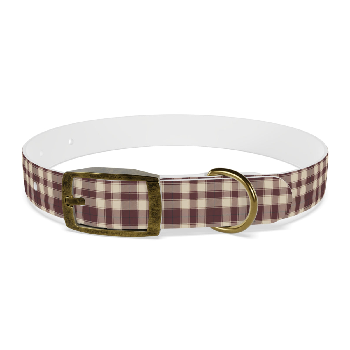 Plaid Dog Collar - Maroon | Country Estate Collection