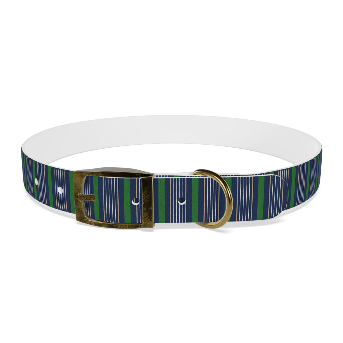 The Dog Dad Club Pinstripe Collar | Vintage Brass