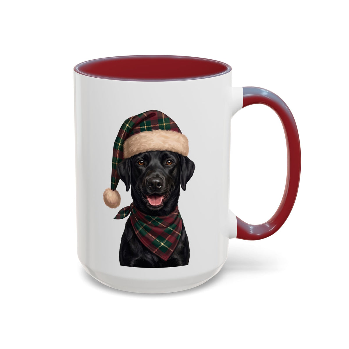 Black Lab Holiday Mug | Maroon | 15oz