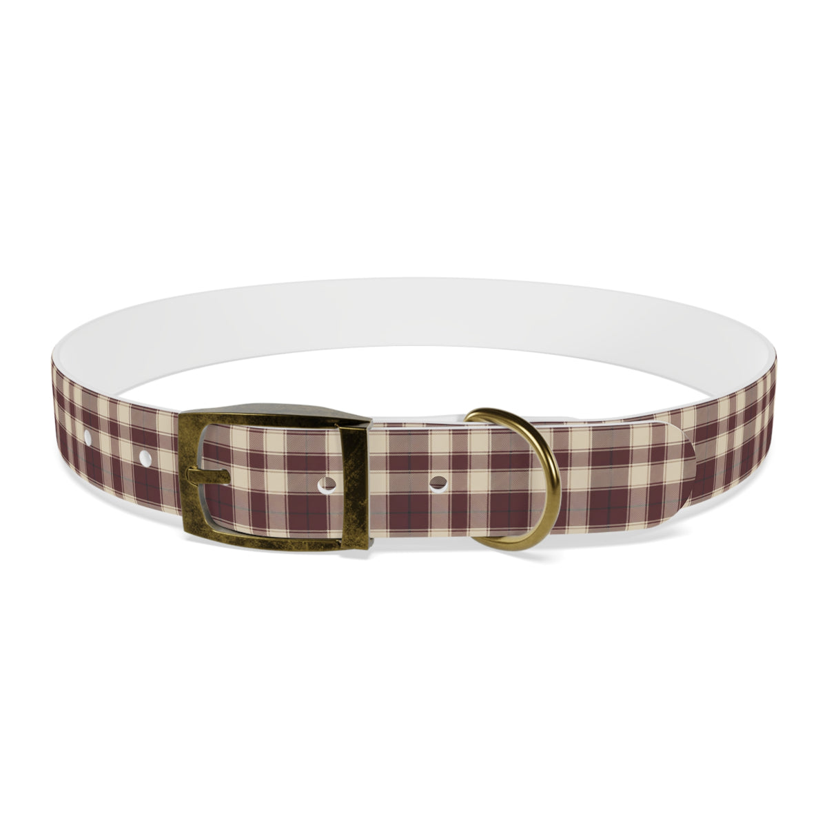 Plaid Dog Collar - Maroon | Country Estate Collection