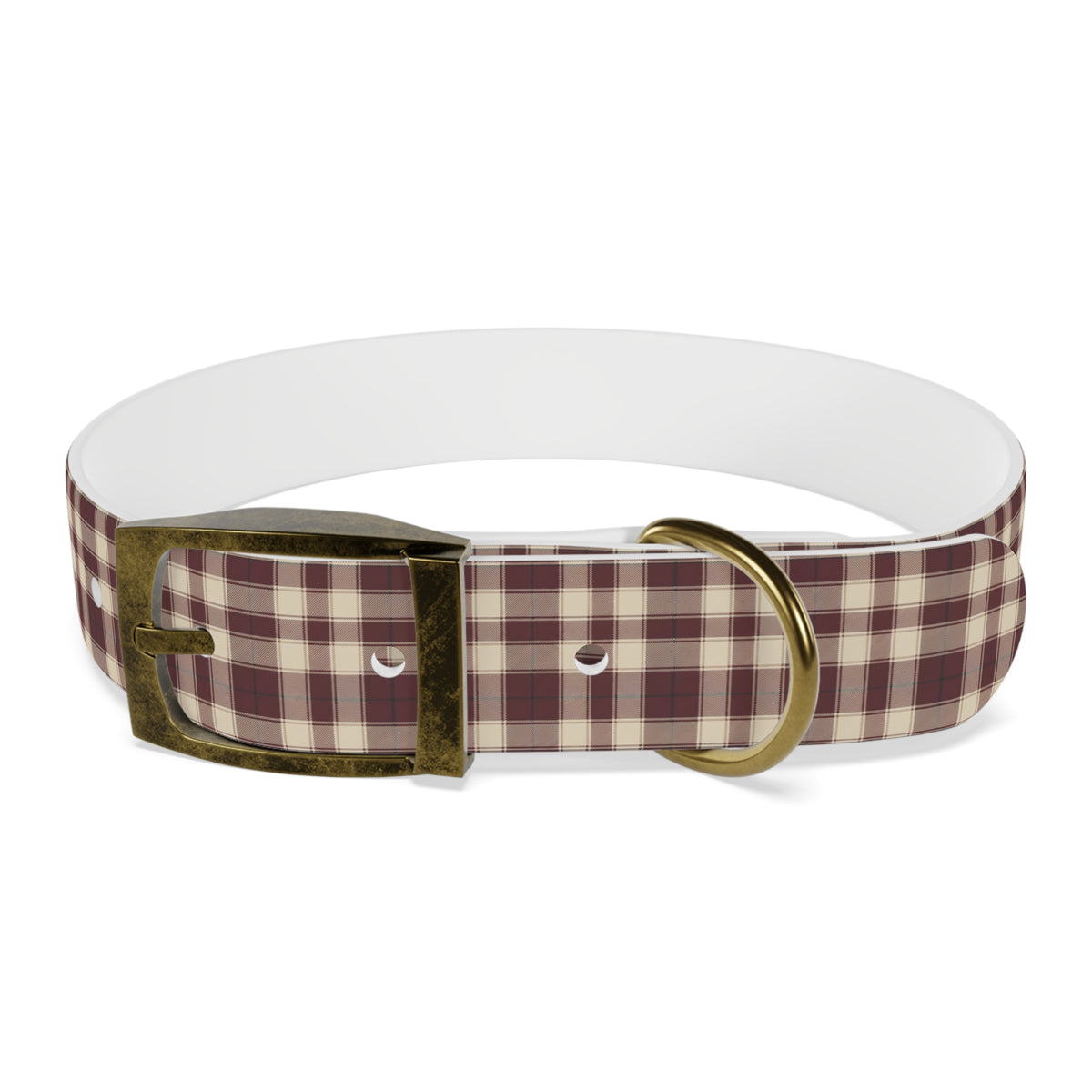 Plaid Dog Collar - Maroon | Country Estate Collection