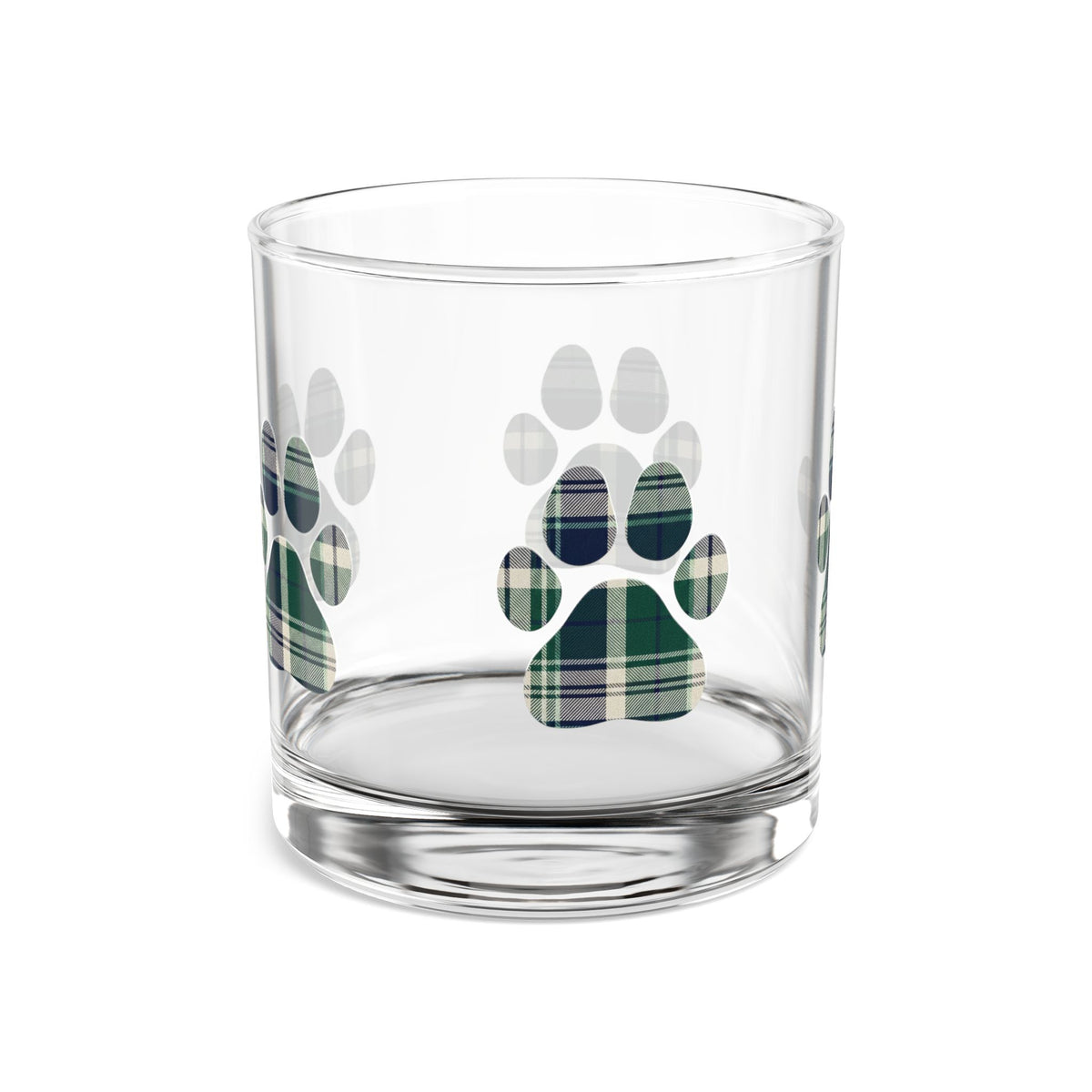 Paw Print Rocks Glass | Navy & Forest | Country Estate Collection