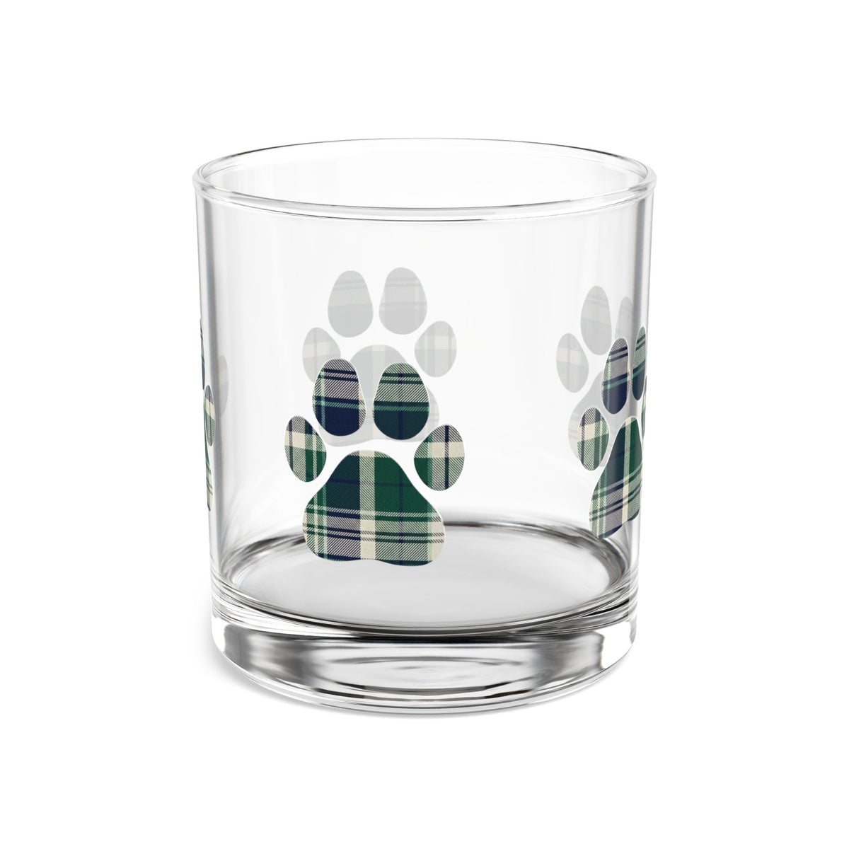 Paw Print Rocks Glass | Navy & Forest | Country Estate Collection