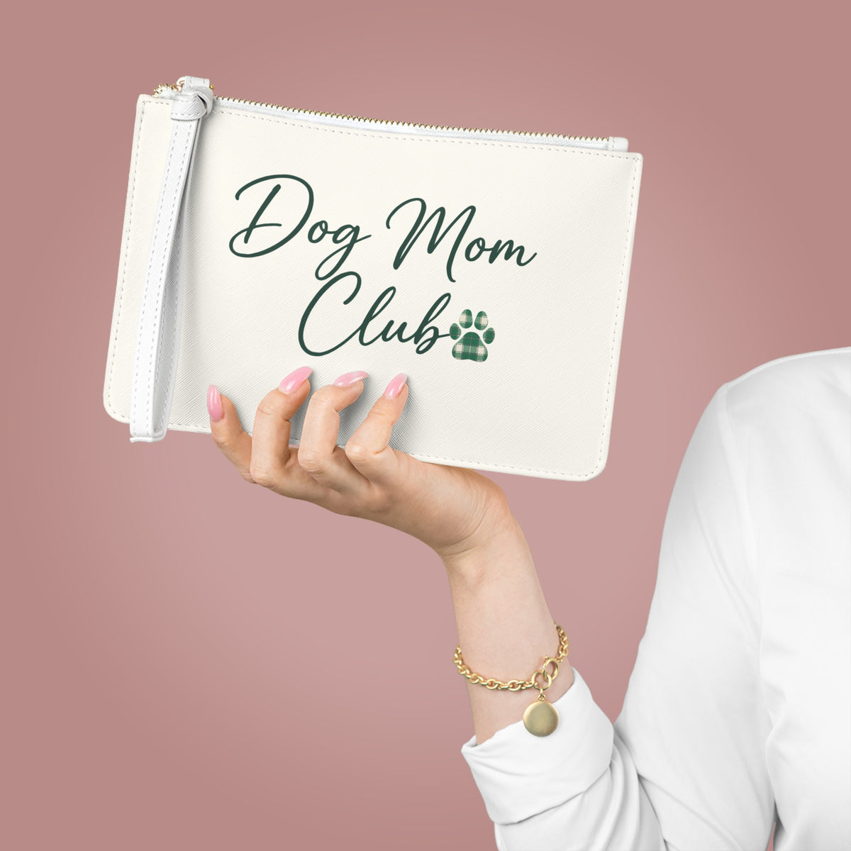 The Dog Mom Club Tartan Clutch