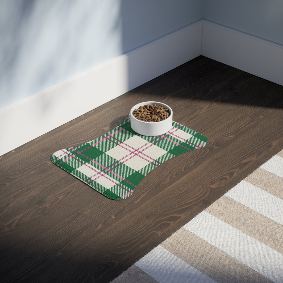 The Dog Mom Club Tartan Feeding Mat