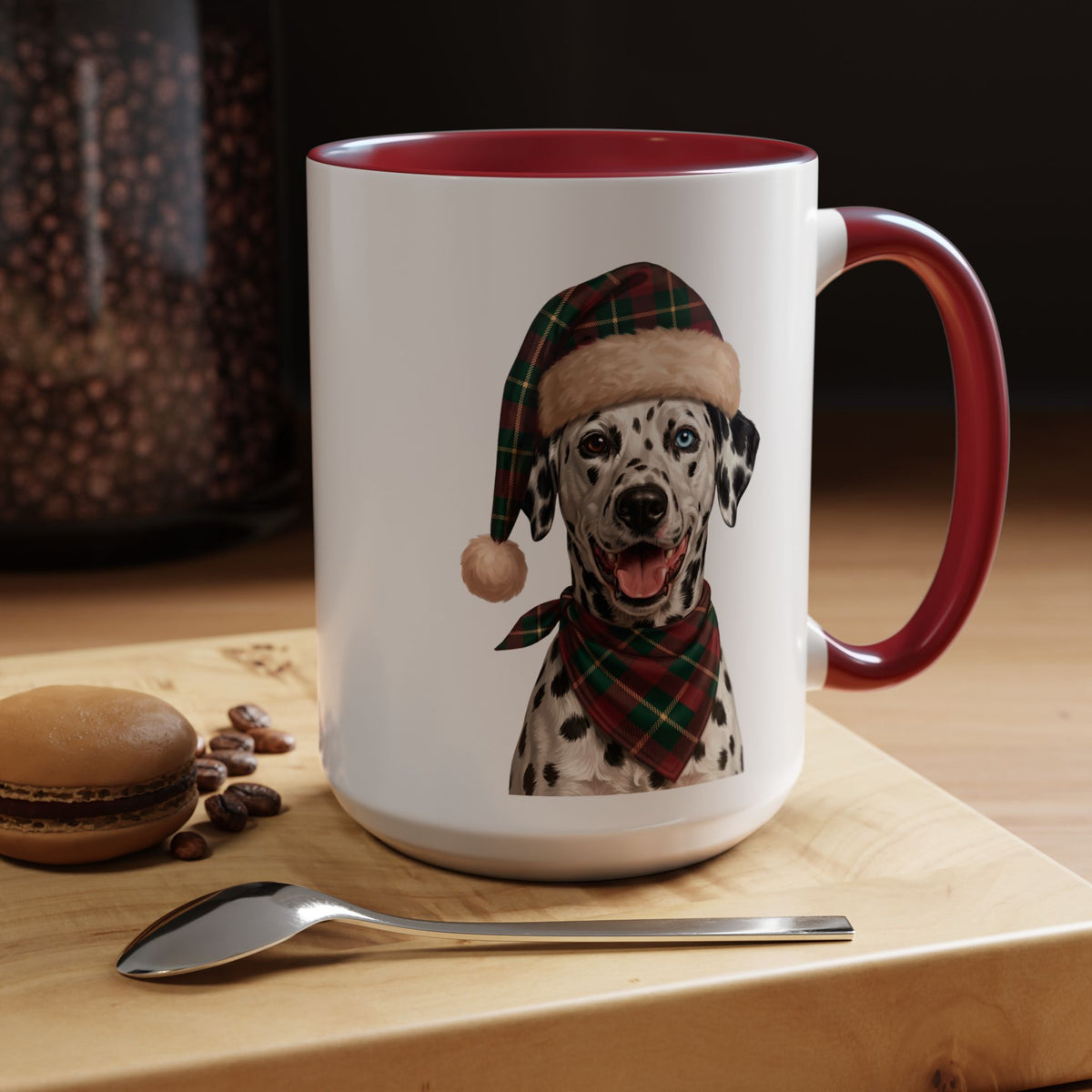 Dalmatian Holiday Mug | Maroon | 15oz